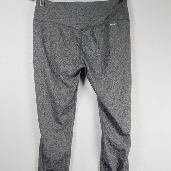 Nike Women's Dark Gray Heather Elastic Waist Athletic Compression Leggings Sz M - Picture 3 of 8